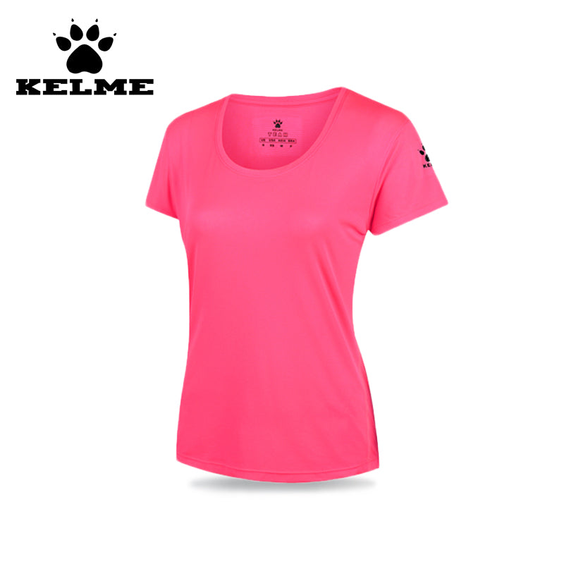 KELME Professional Women Sport Suit Fitness Running Yoga Shirt Quick Dry Short Sleeve Athletic Suit Sports Clothing for Ladies