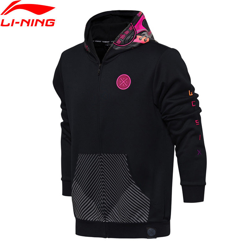 Li-Ning Men Wade Sweater Hoodie 66% Polyester 34% Cotton Loose Fit LiNing Sports Tops AWDM931 MWW1390