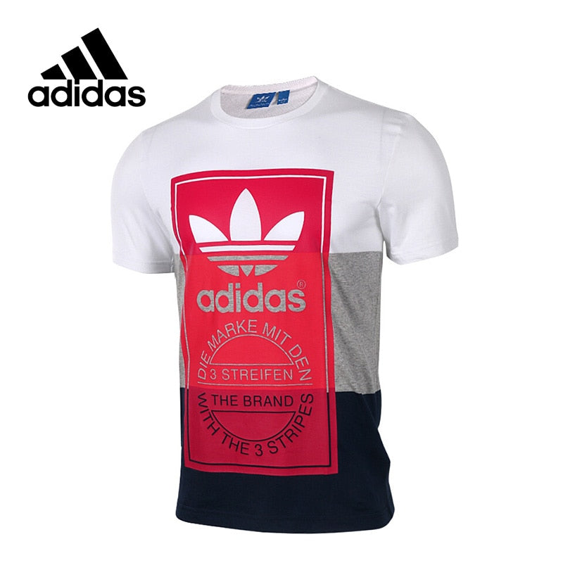 New Arrival Original Adidas Originals PANEL TONGUE TE Men's T-shirts short sleeve Sportswear