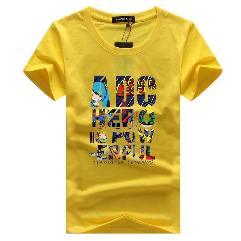 Fashion Street Style Print Short Sleeve T-shirt
