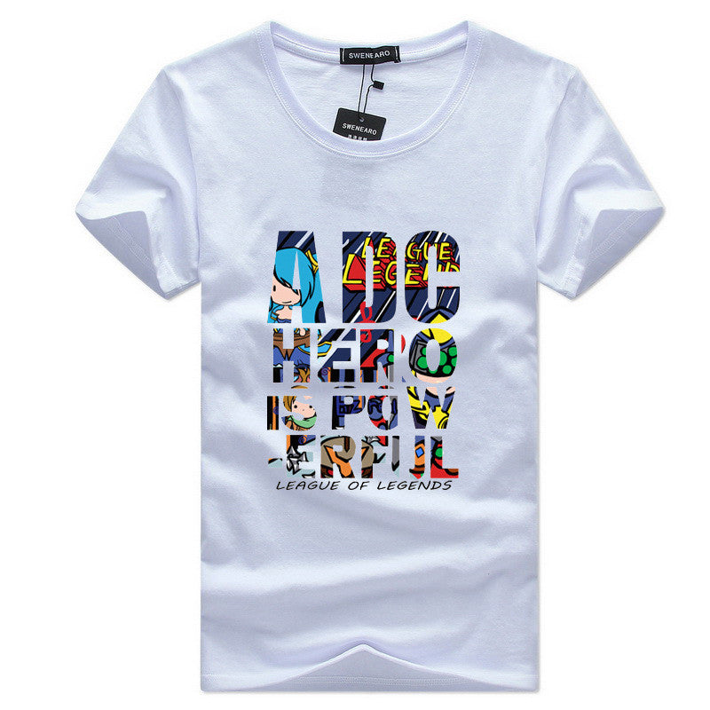 Fashion Street Style Print Short Sleeve T-shirt