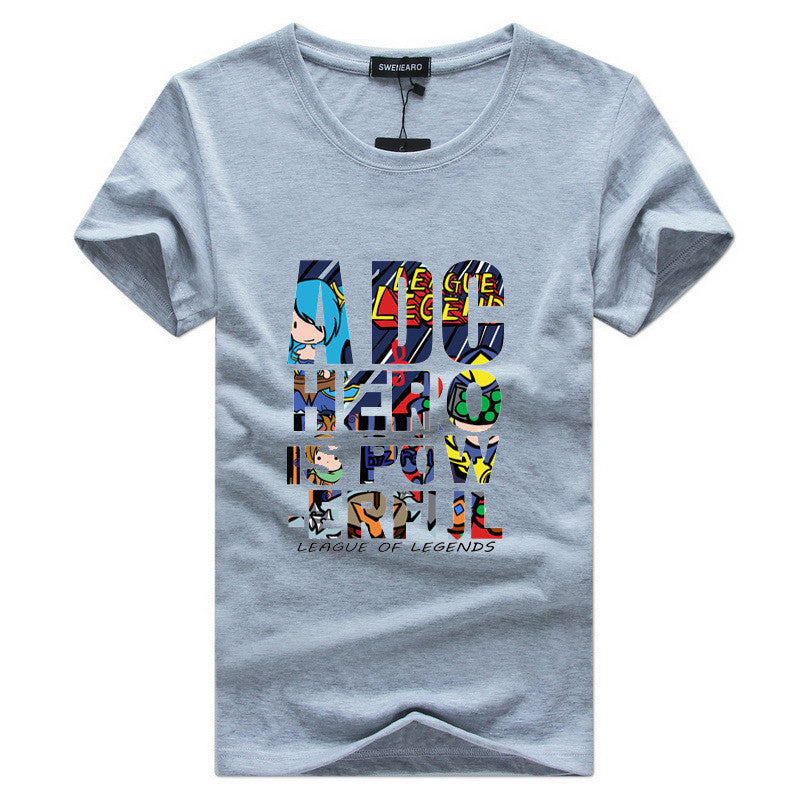 Fashion Street Style Print Short Sleeve T-shirt