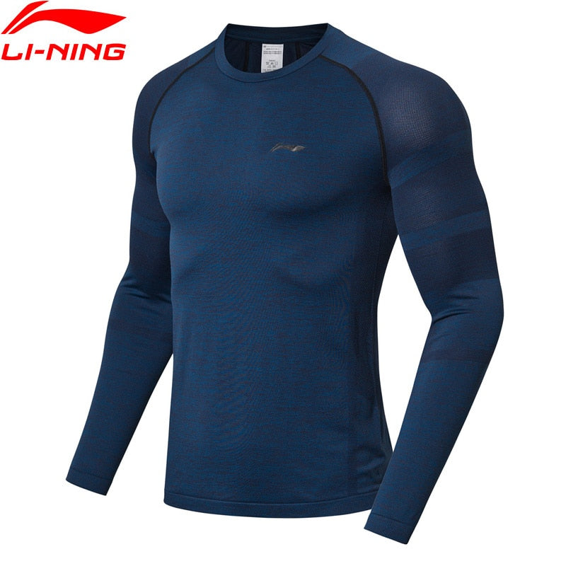 Li-Ning Men Training Series T-Shirt Long Sleeve Slim Fit 72% Nylong 28% Polyester LiNing Comfort Sports Tops ATLN139 MTL995