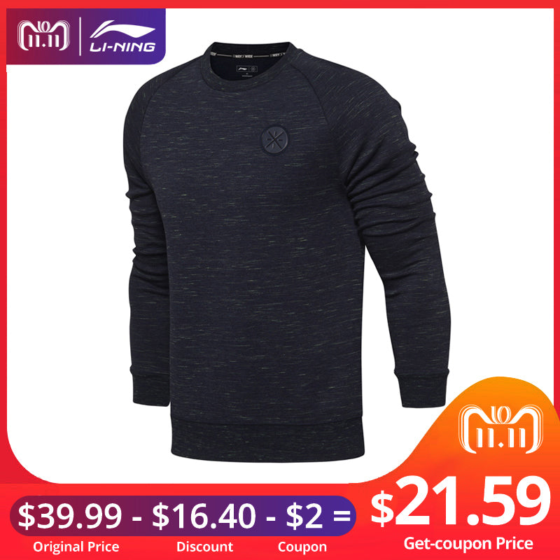 Li-Ning Men Wade Po Knit Top Sweaters Fitness Comfort Regualr Fit Interlock Fabric LiNing Sports Sweater AWDN035 MWW1377