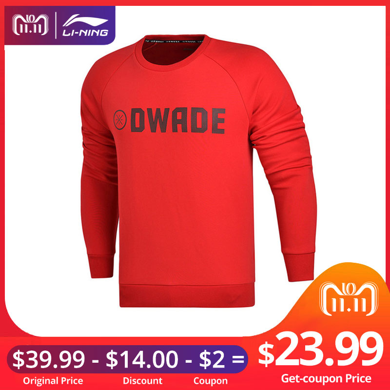 Li-Ning Men Wade Series Sweater Regular Fit 66% Cotton 34% Polyester LiNing Sportswear Long Sleeve Tops AWDM633 MWW1329