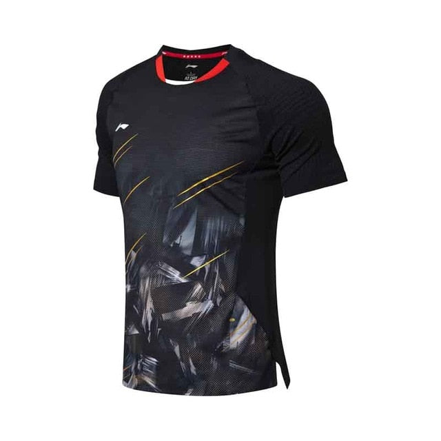 Li-Ning Men's Badminton T-Shirts AT DRY AT-BACTERIA AT-STATIC Comfort Competition Top LiNing Sports Tees T-Shirt AAYN305 MTS2888