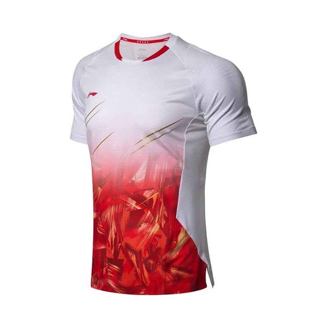 Li-Ning Men's Badminton T-Shirts AT DRY AT-BACTERIA AT-STATIC Comfort Competition Top LiNing Sports Tees T-Shirt AAYN305 MTS2888